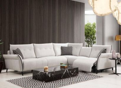 Ecksofa Wohnzimmer Sofa Couch Polster Textil Möbel Modern Designer Neu